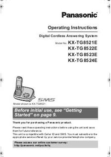 Panasonic KX TG8522 manual. Camera Instructions.